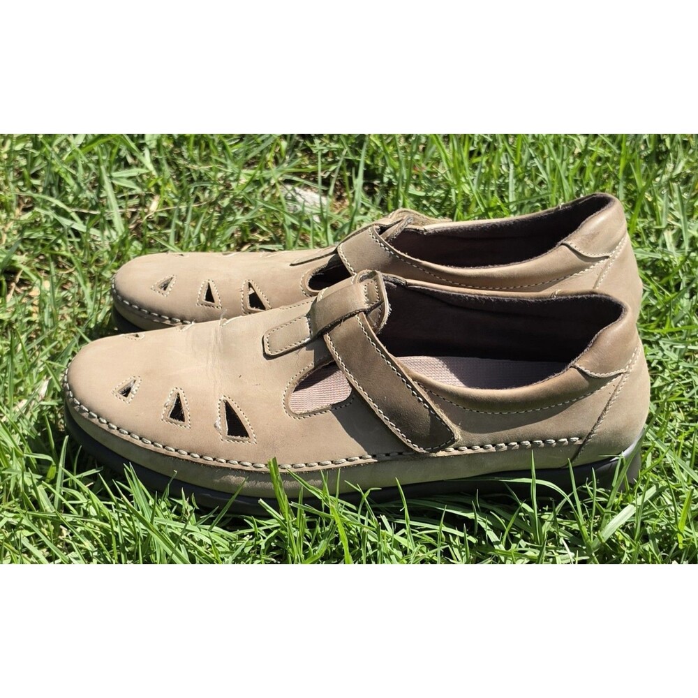 SAS Roamer Slip On Comfort Shoes Sz 8.5 Sage Leather